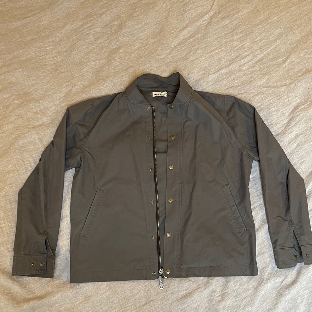 Tylor Stitch XL Bomber in Waxed Charcoal
